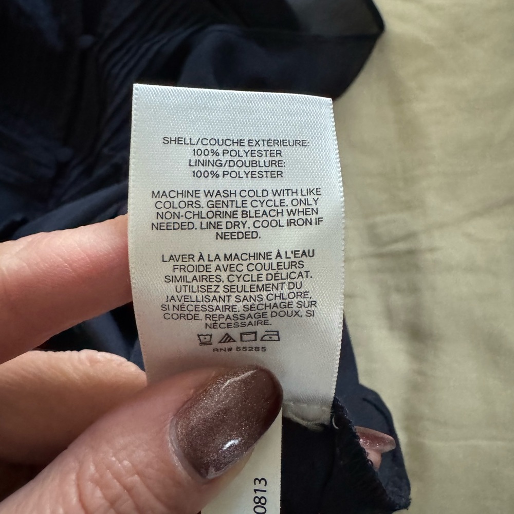 Express Midnight Blue Ruffle Blouse - Picture 4 of 4
